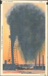 Oil Gusher in Noble, Illinois Postcard