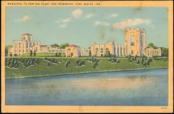 Municipal Filtration Plant and Reservoir Postcard