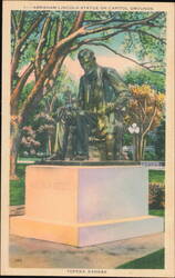 Abraham Lincoln Statue on Capitol Grounds Postcard