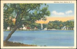 Eldridge Park Lake View Postcard