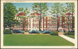 High School Building, Cortland, New York Postcard