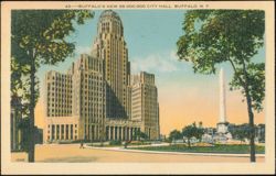 Buffalo's New $8,000,000 City Hall Postcard
