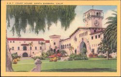Santa Barbara Court House Postcard
