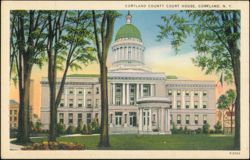 Cortland County Court House Postcard