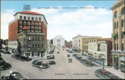State Line Avenue Looking North, Texarkana Postcard