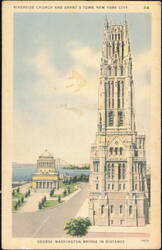 Riverside Church and Grant's Tomb, New York City Postcard
