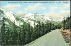 Corridor of Snow Peaks, Eastern Slope of Berthoud Pass Postcard