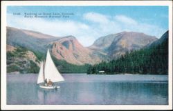 Yachting on Grand Lake, Rocky Mountain National Park Postcard
