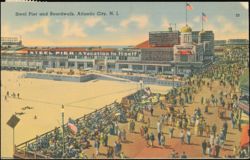 Steel Pier and Boardwalk, Atlantic City Postcard