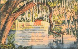 Suwannee River, Florida with Lyrics Postcard