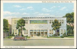 Neosho Auditorium and City Hall Postcard