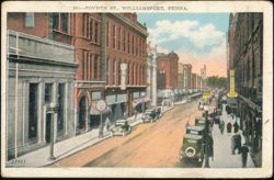Fourth Street, Williamsport, Pennsylvania Postcard