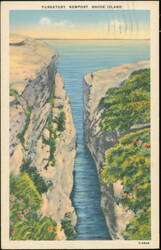 Purgatory Chasm, Newport, Rhode Island Postcard