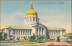City Hall, San Francisco, California Postcard