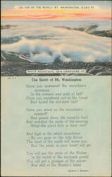 The Spirit of Mt. Washington, White Mountains, New Hampshire Postcard