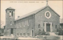 Sacred Heart Catholic Church, Wadsworth, Ohio Postcard