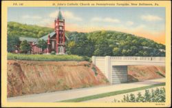St. John's Catholic Church, New Baltimore, Pennsylvania Postcard