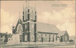 Catholic Church, La Grande, Oregon Postcard