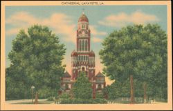 St. John Cathedral, Lafayette, Louisiana Postcard
