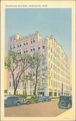Telephone Building, Worcester, Massachusetts Postcard