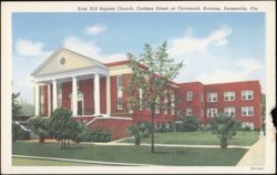 East Hill Baptist Church, Gadsden Street at 13th Avenue Postcard