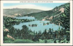 Upper and Lower Echo Lakes, U.S. 50 to Lake Tahoe Postcard