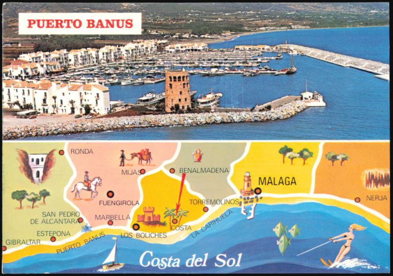 Puerto Banus and Costa del Sol Map, Spain