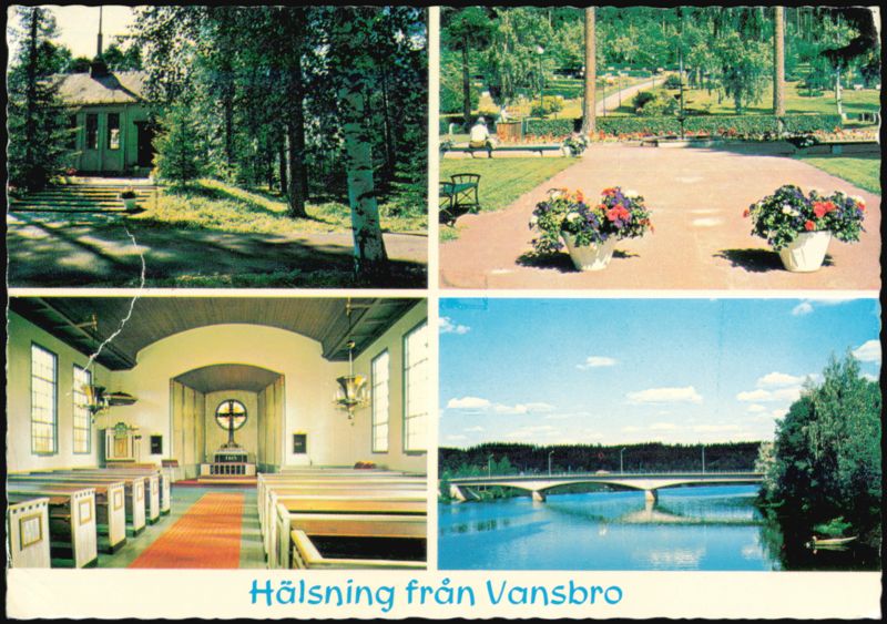 Vansbro, Dalarna, Sweden Multi-View Landscape and Church