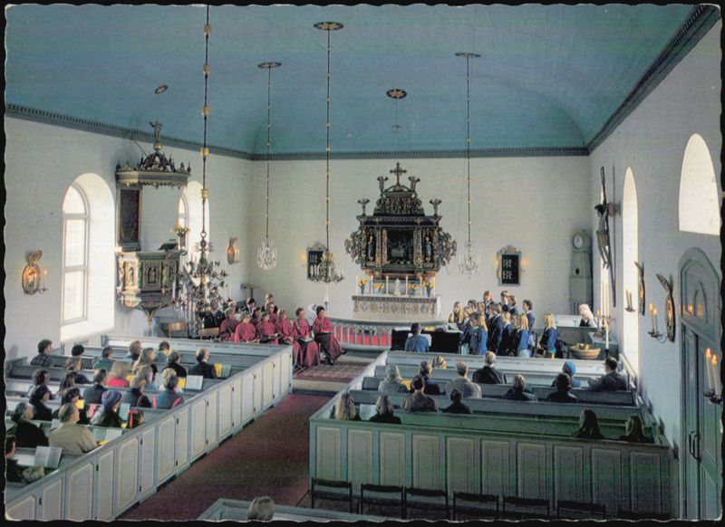 Interior View of Enslövs Kyrka Church Sweden Henrikssons Foto