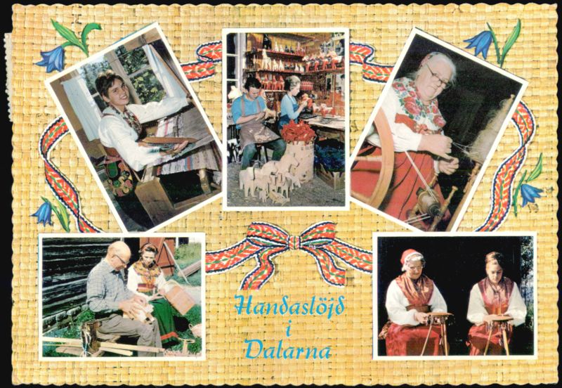 Handaslöjd i Dalarna Traditional Swedish Handicrafts Leksand Sweden