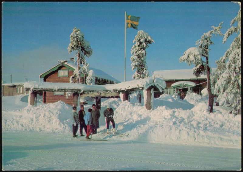 Winter Scene at Salenfjallen Ski Resort, Dalarna, Sweden
