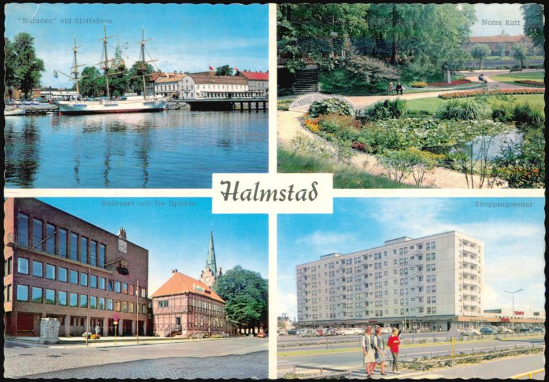 Halmstad Scenes: Najaden, Norre Katt, City Hall, Shopping Sweden