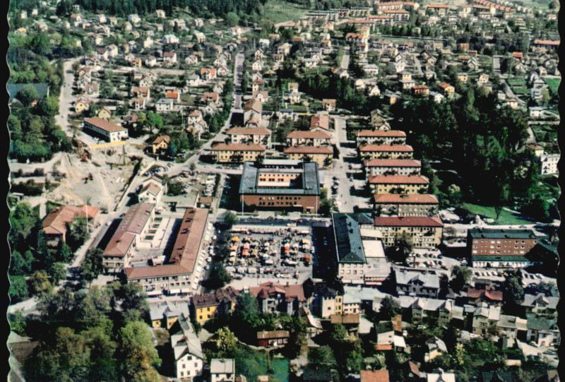 Aerial View of Karlskoga, Sweden Town Center O. Bladh