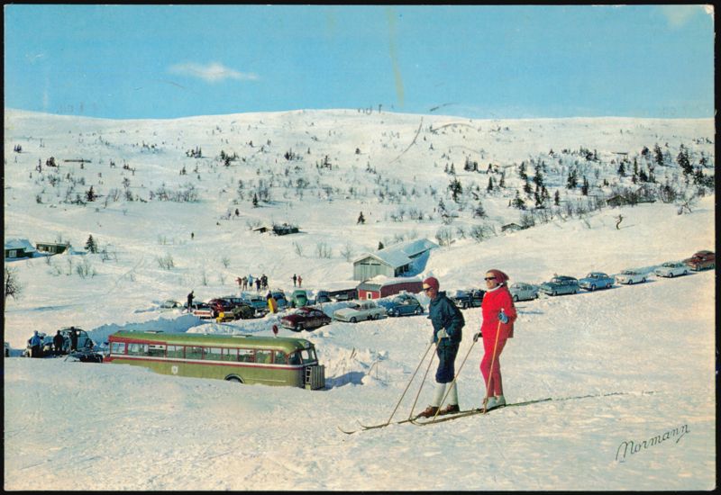 Skiers at Rømonysetra, Bittermarka, Trysil, Norway