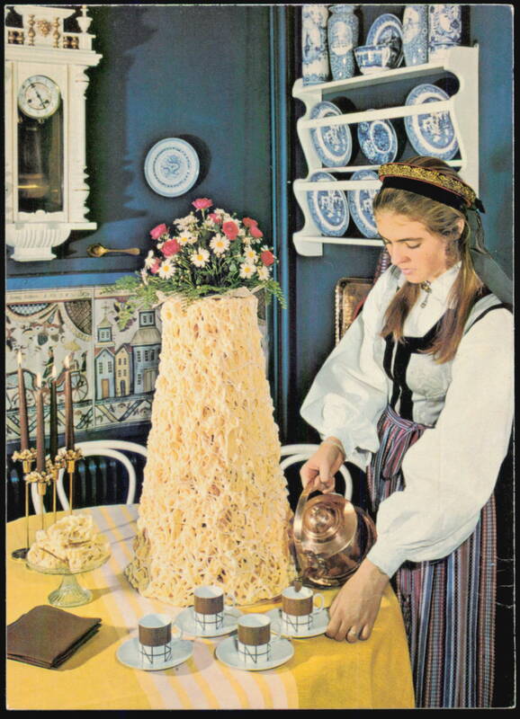 Eva Frick Serving Spettkaka in Billinge, Sweden Cooking