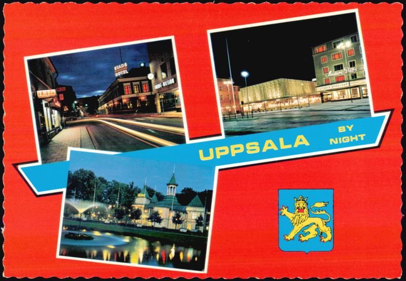 Uppsala by Night, Sweden City Scenes and Coat of Arms