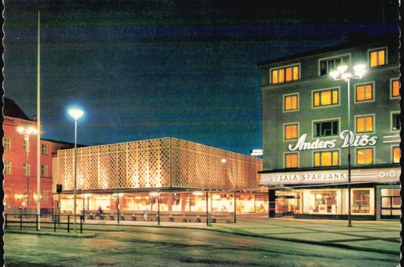 Stora Torget Main Square at Night, Uppsala, Sweden