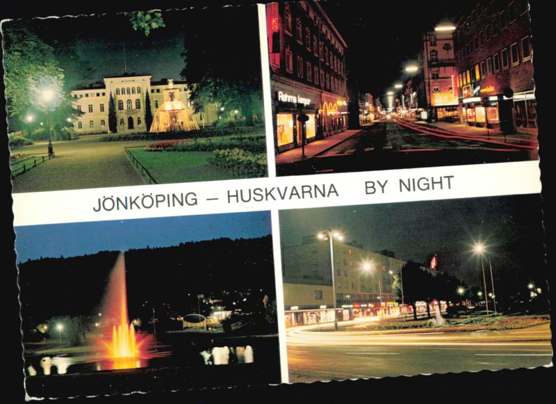 Jönköping and Huskvarna by Night, Sweden