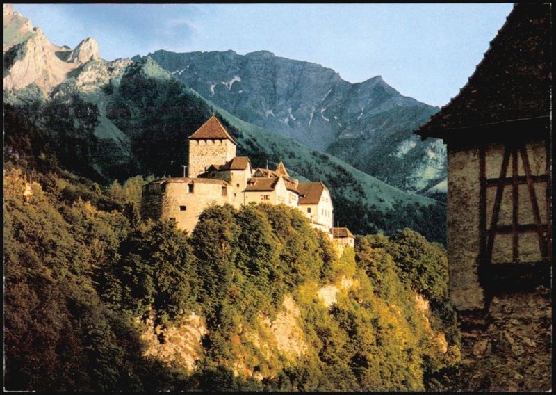 Schloss Vaduz with Rappenstein and Falknis Mountains Liechtenstein
