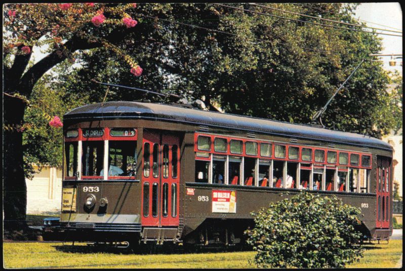 St. Charles Streetcar 953, New Orleans Louisiana Trolleys & Streetcars