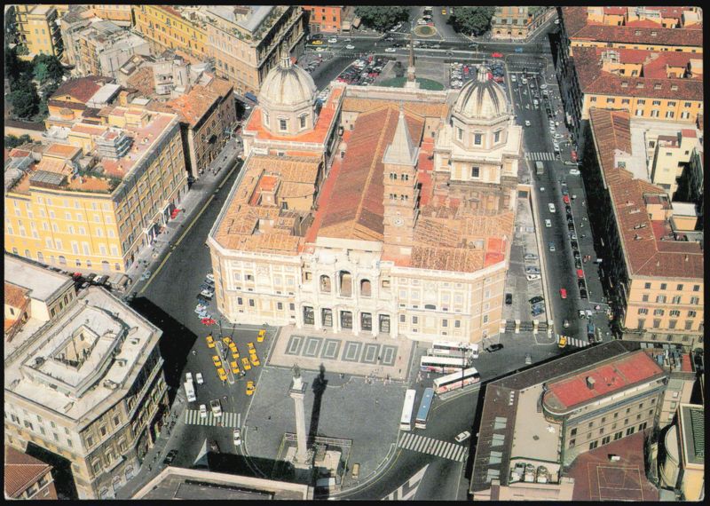 Basilica of Saint Mary Major Aerial View, Rome Italy