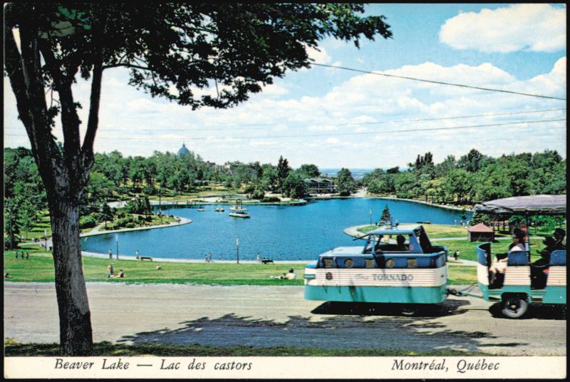 Beaver Lake and Tornado Tour Vehicle, Mount Royal Park Montréal QC Canada