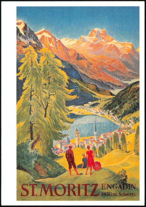 St. Moritz Engadin Switzerland Mountain Landscape Carl Moos