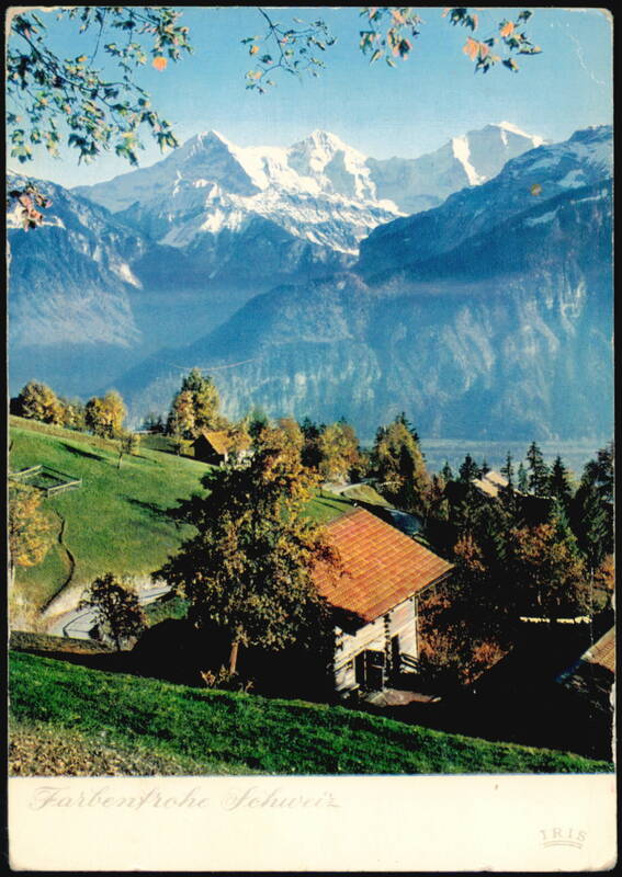 Eiger, Mönch, and Jungfrau Mountains from Beatenberg Switzerland