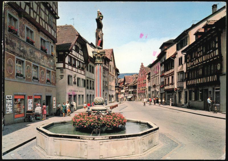 Stadtbrunnen Fountain in Stein am Rhein, Switzerland