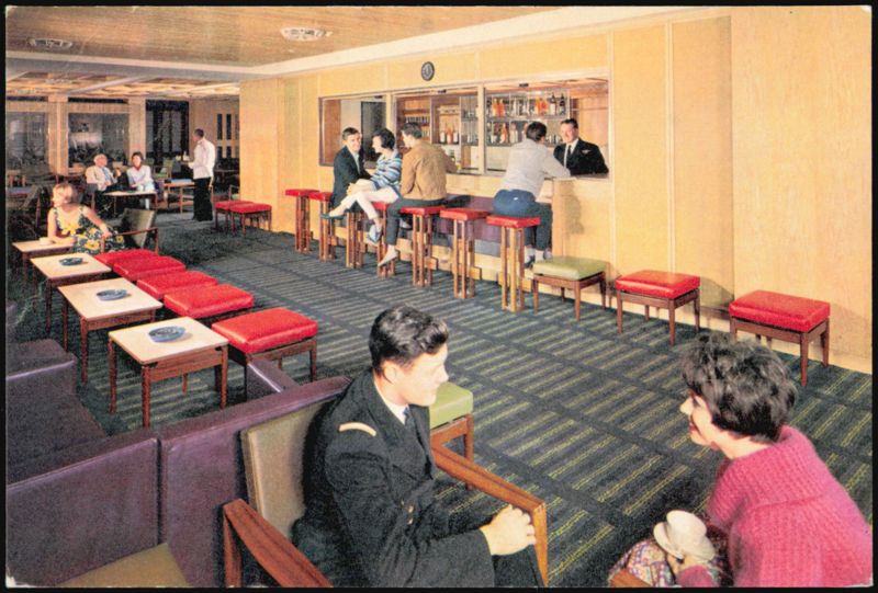 Oriana P & O-Orient Lines Monkey Bar First Class Interior