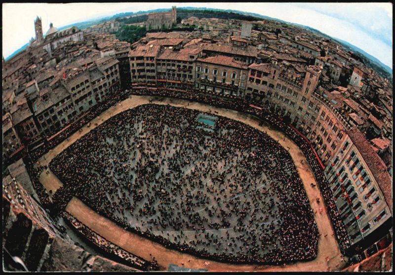 Piazza del Campo Before the Palio Horse Race in Siena Italy