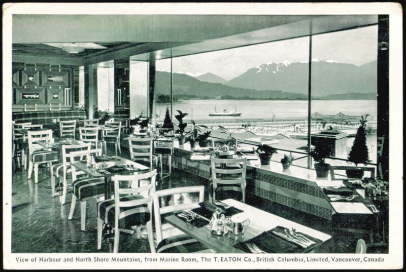 Marine Room, The T. Eaton Co., Vancouver, British Columbia BC Canada