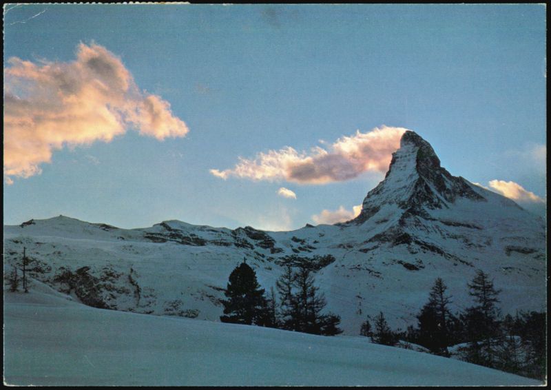 Matterhorn Mountain Peak at Sunset, Zermatt, Switzerland