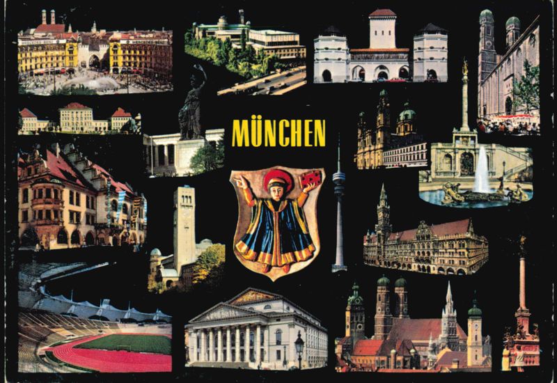 Munich Landmarks Montage, Germany